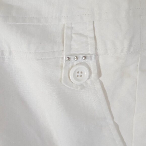 Womens Plus Size Capri Cropped Pants 28 4X Penningtons Coupe Rome Fit White - Picture 3 of 4